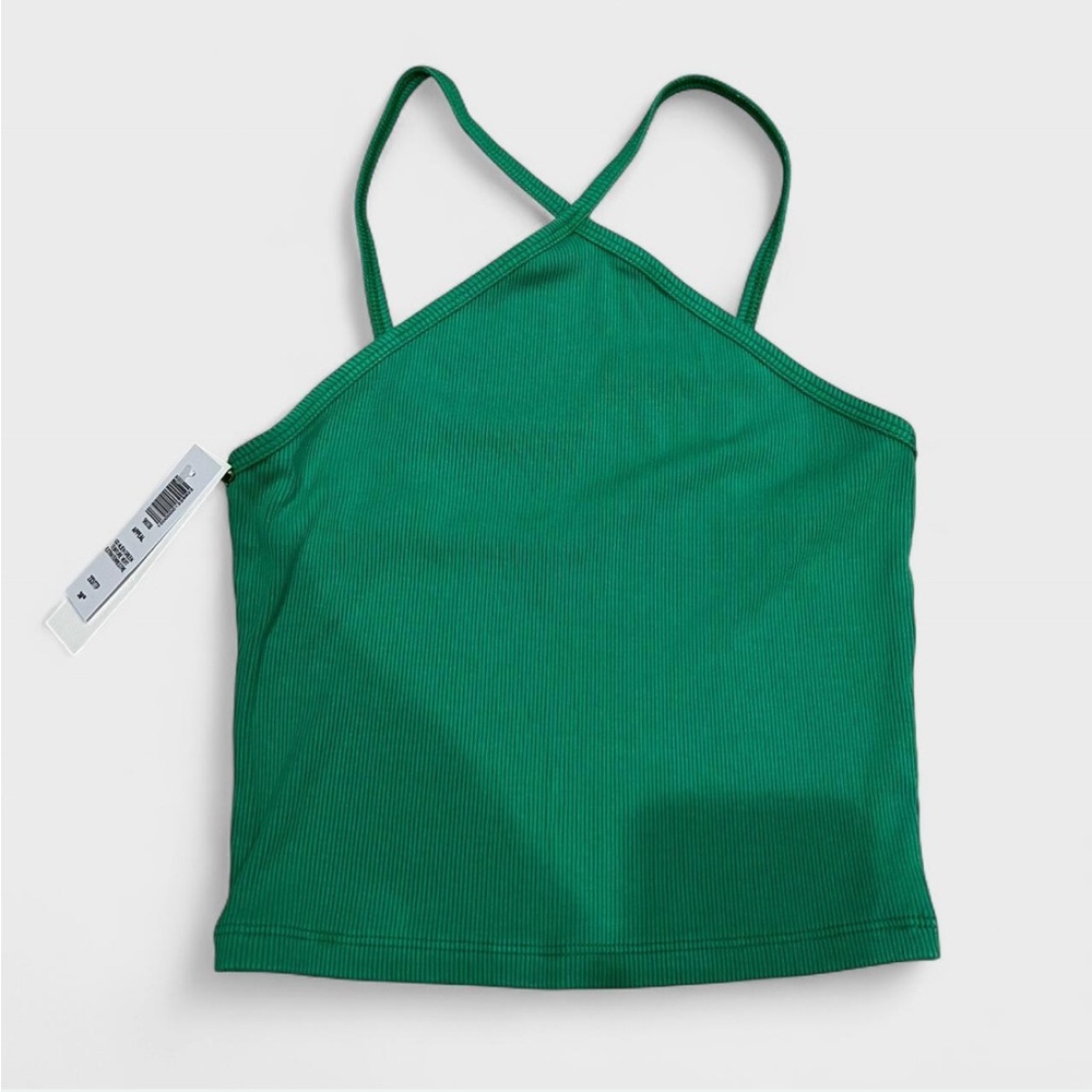 Aritzia (Wilfred Free) Emerald Green Ribbed Tank Top